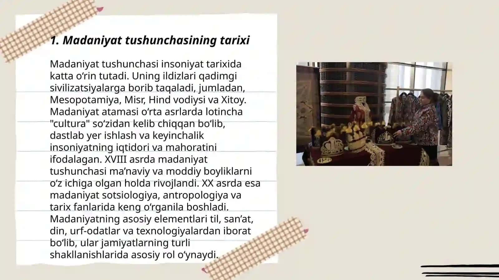 Madaniyat tushunchasi haqida 3