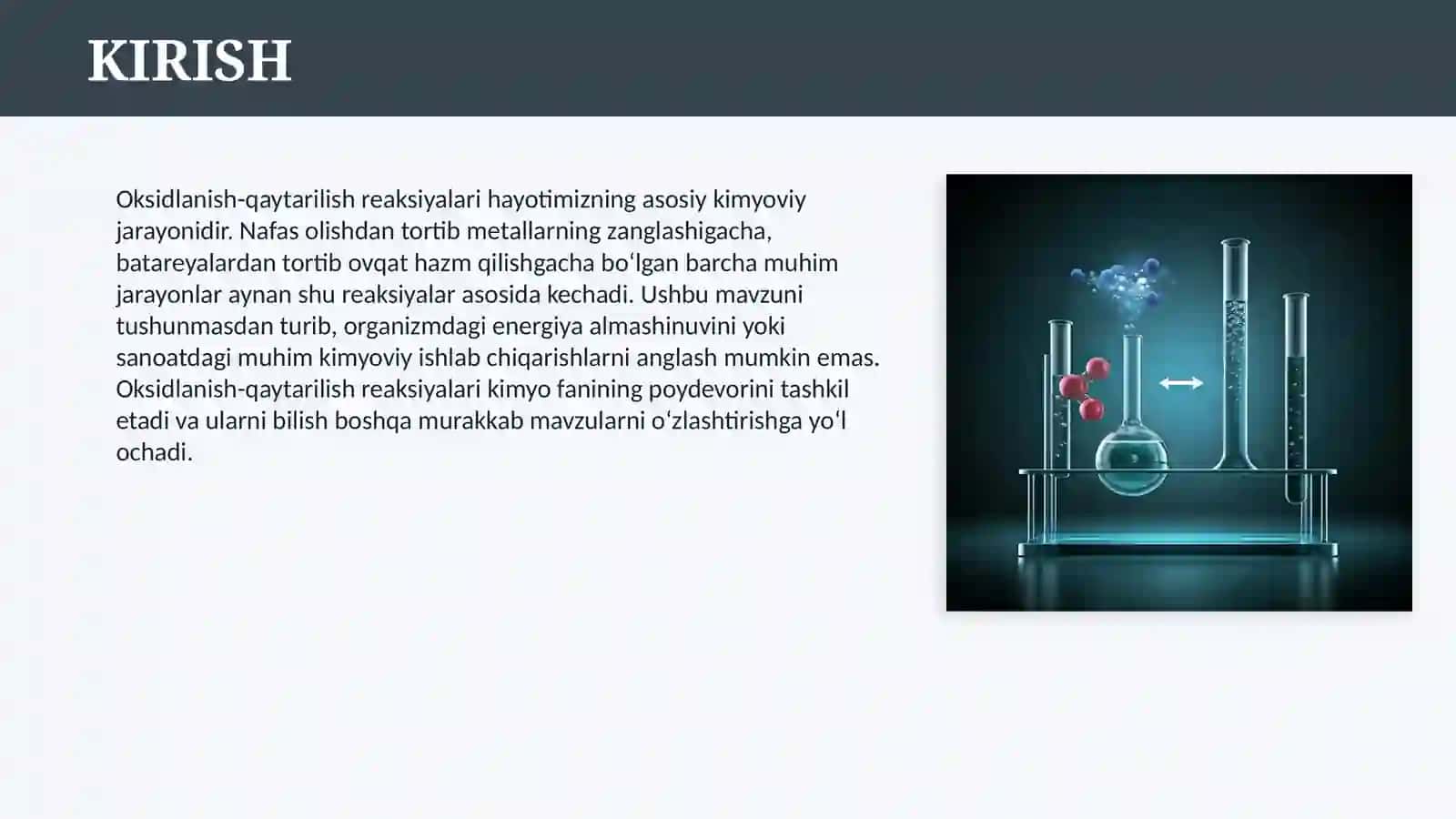 OKSIDLANISH QAYTARILISH REAKSIYALARI 3