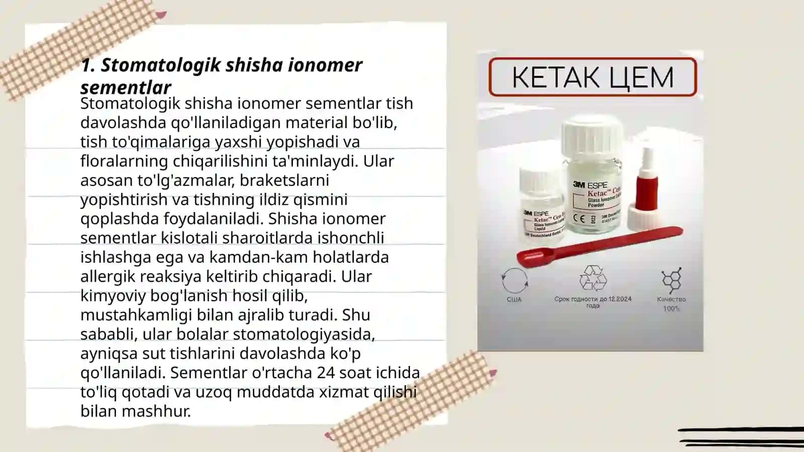 Stomatologik shisha ionomer sementlar 3