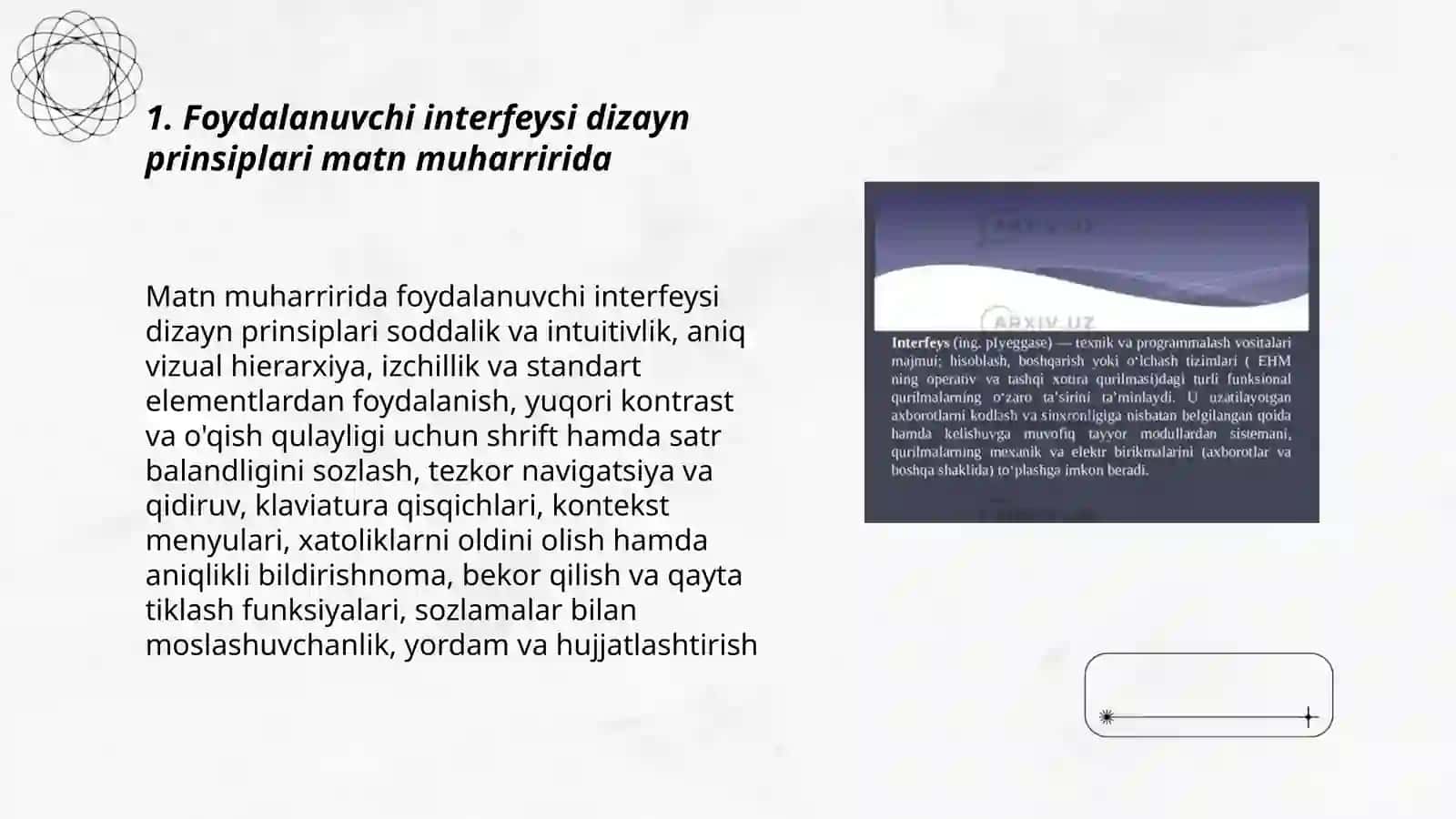 Matn muharriri dasturida interfeys yechimlari va foydalanuvchi qulayligi 3