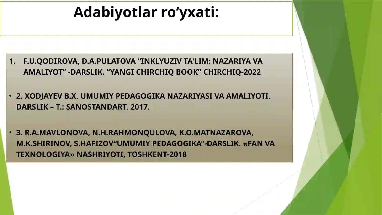 Gospital pedagogikasi va uning tamoyillari 3