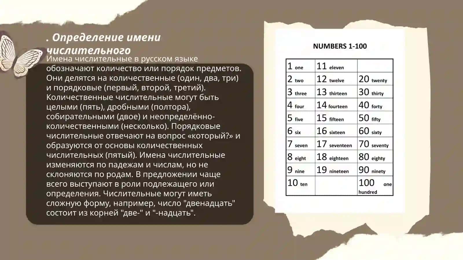 Имя числительное 3