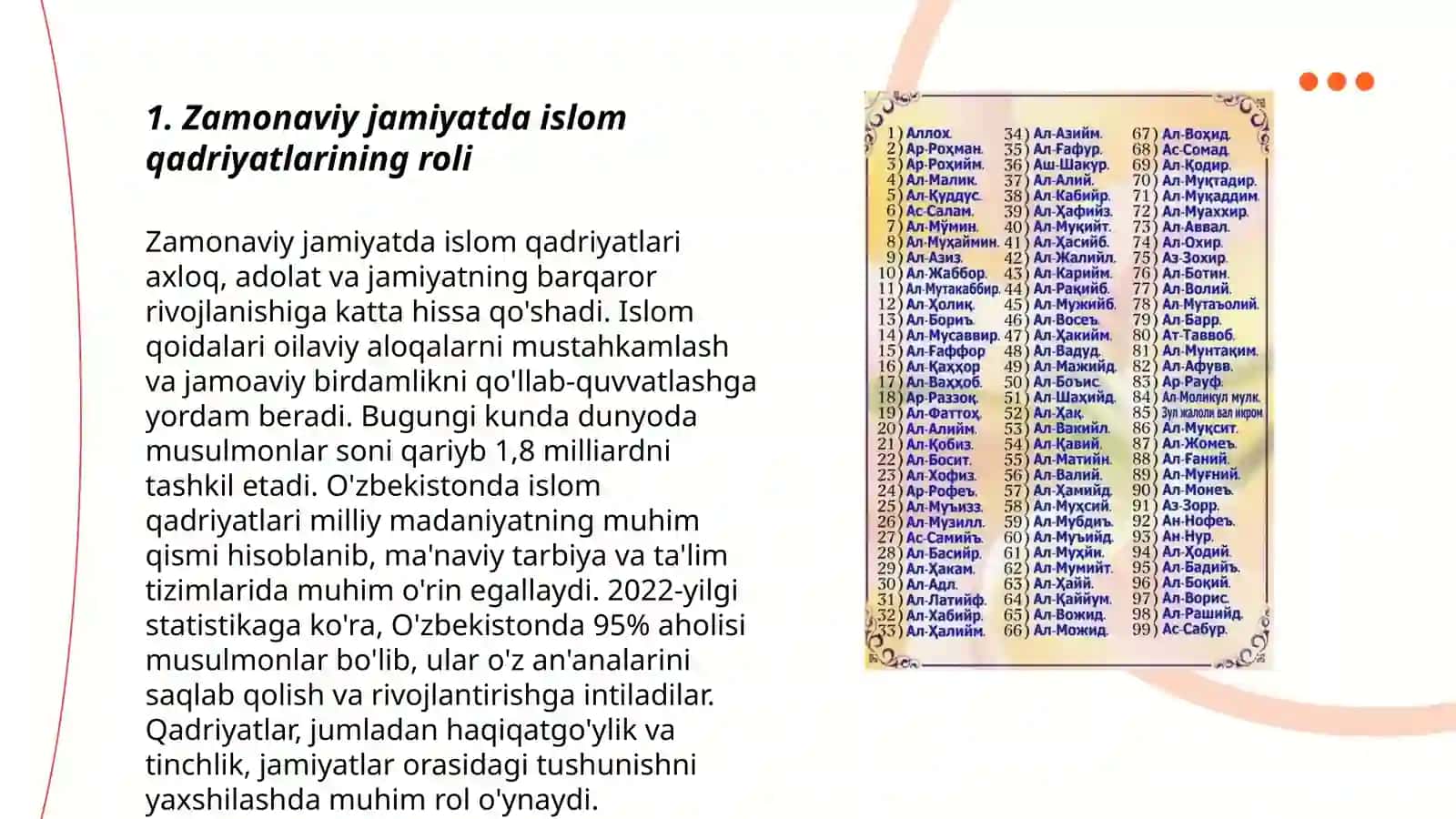 Islom qadriyatlari va ma'rifatining hozirgi davrdagi ahamiyati 3