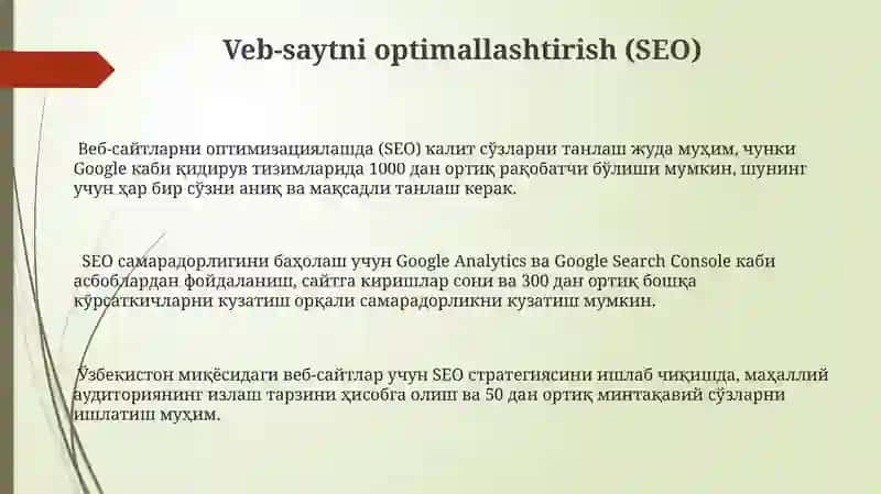 Veb-saytlar yaratishga yönaltirilgan dasturiy taminot 3