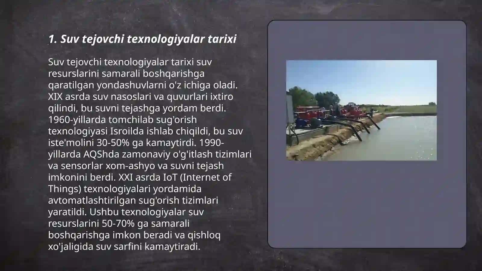 Suv tejovchi texnika va texnologiyalar 3