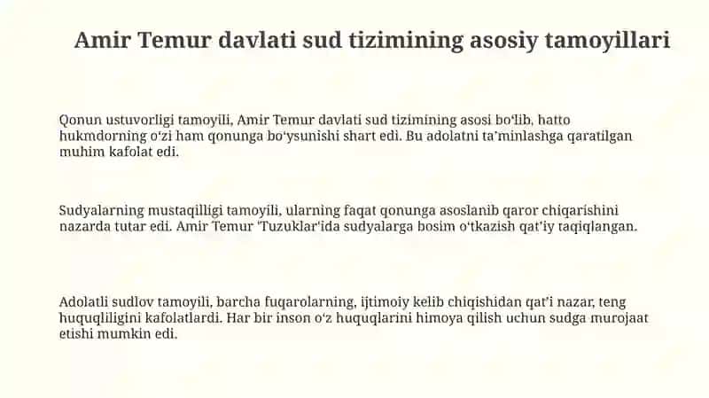 Amir Temur davlati sud tizimi 3