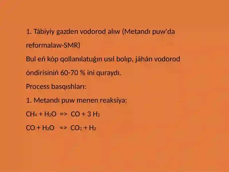 Vodorod alıw texnologiyası 3