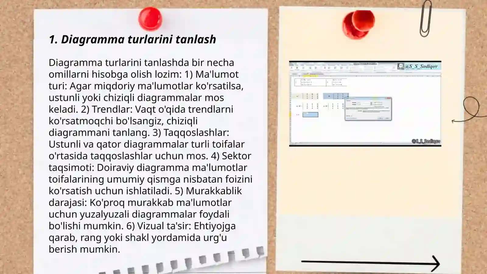 Excel dasturida diagrammalar yaratish 3