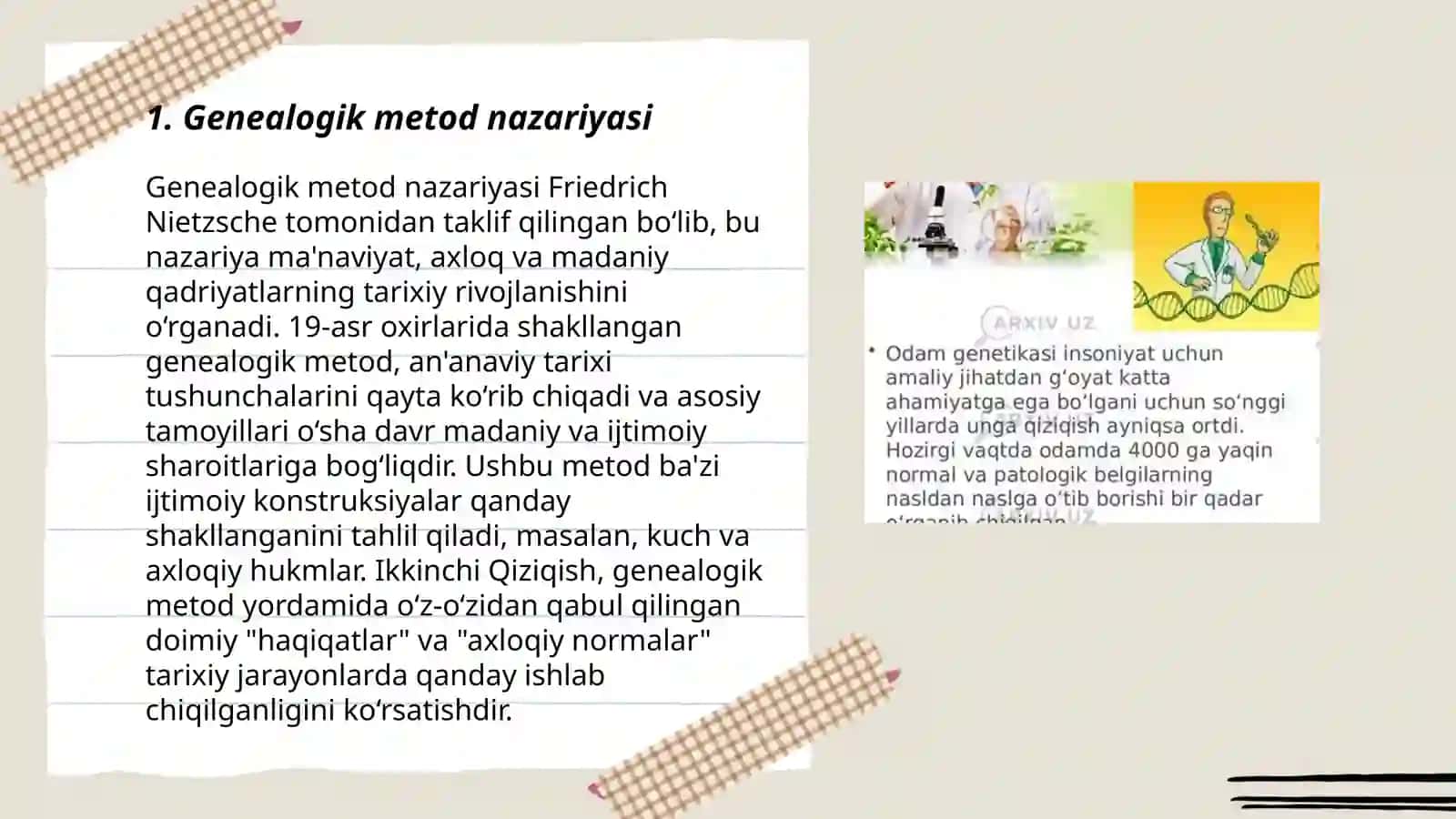 Genealogik metod nazariyasi 3