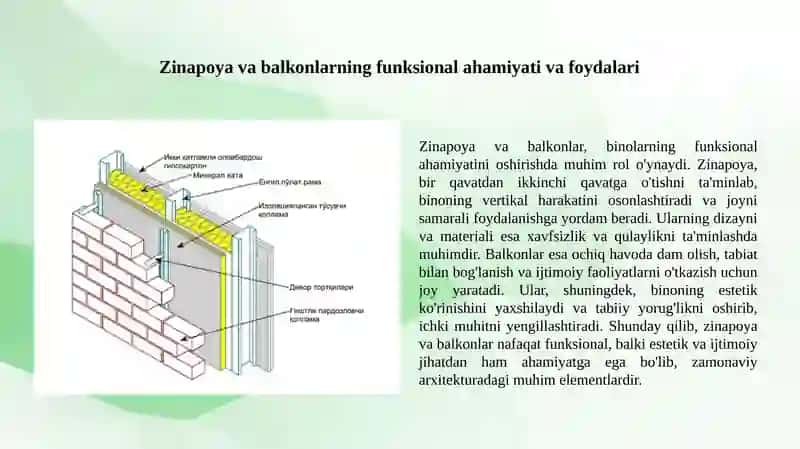 Zinapoya va balkonlarning funksional ahamiyati va foydalari 3