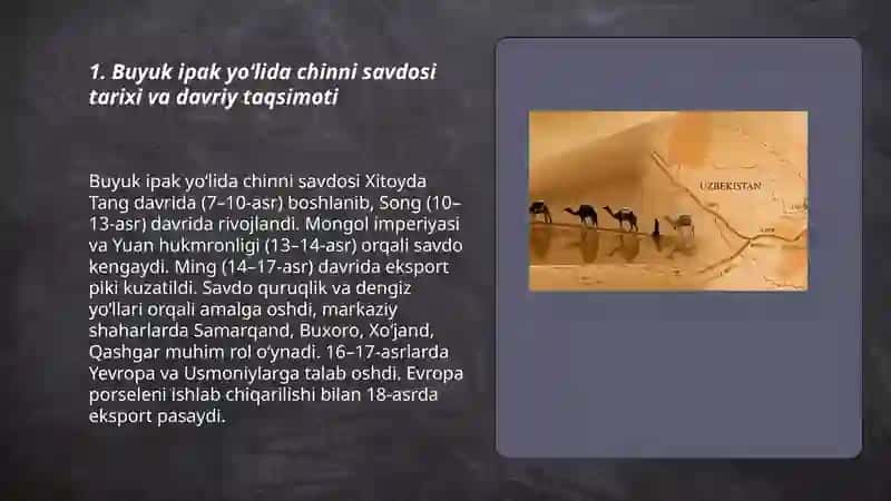 Buyuk ipak yo‘lida chinni savdosi 3