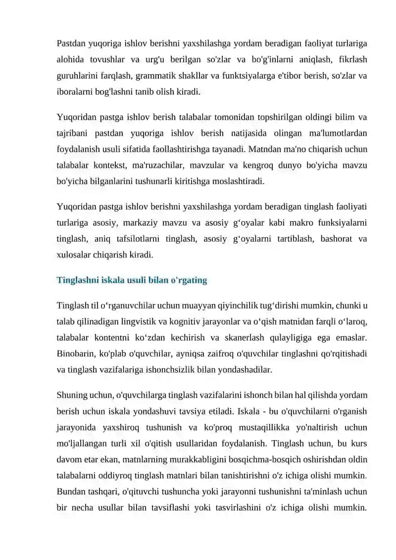 Tinglash texnologiyalari 3