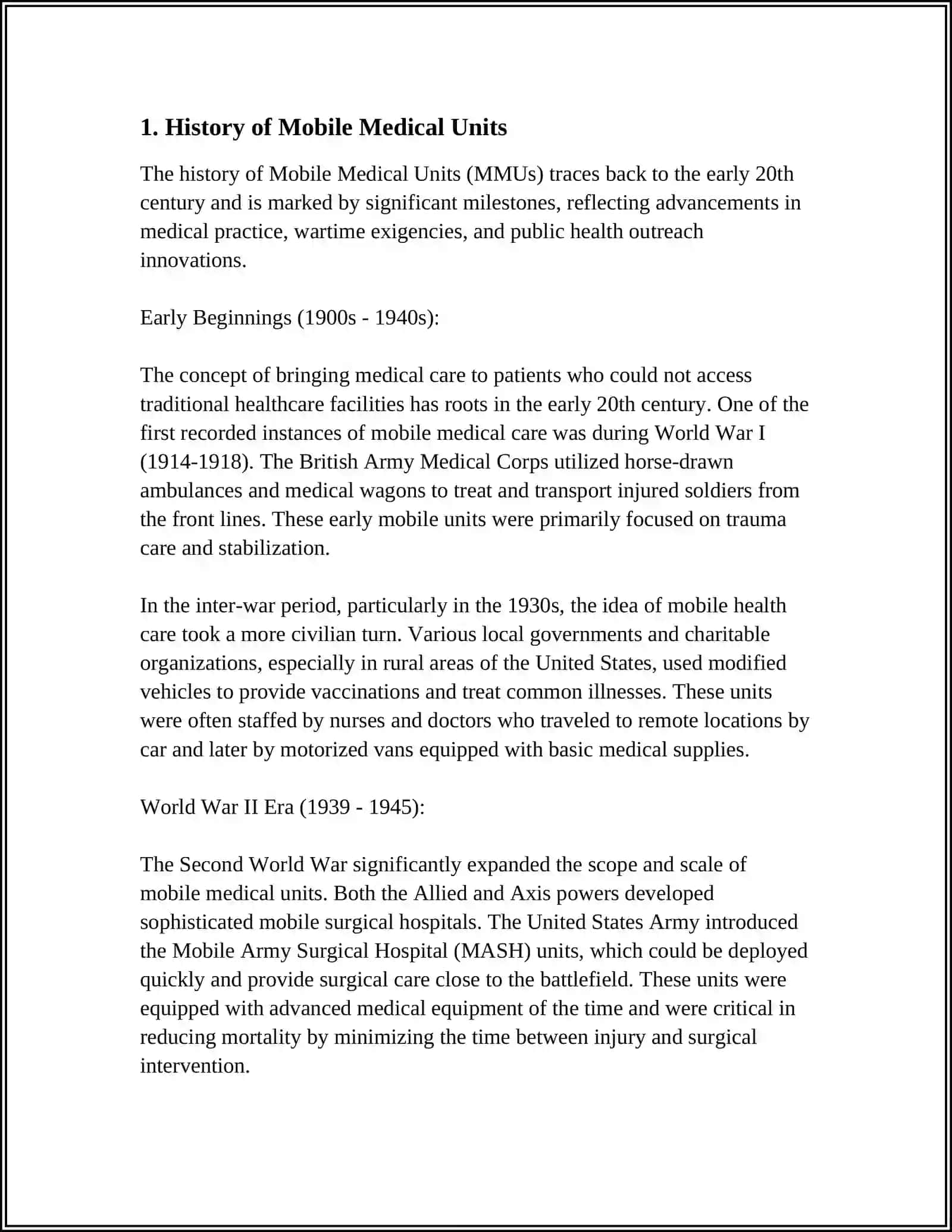 MOBILE MEDICAL UNITS THE WORLD 3