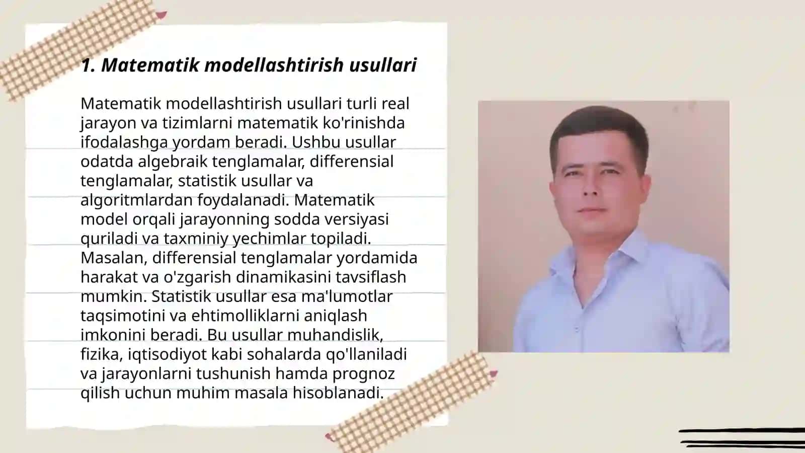 Matematik modellashtirish 3