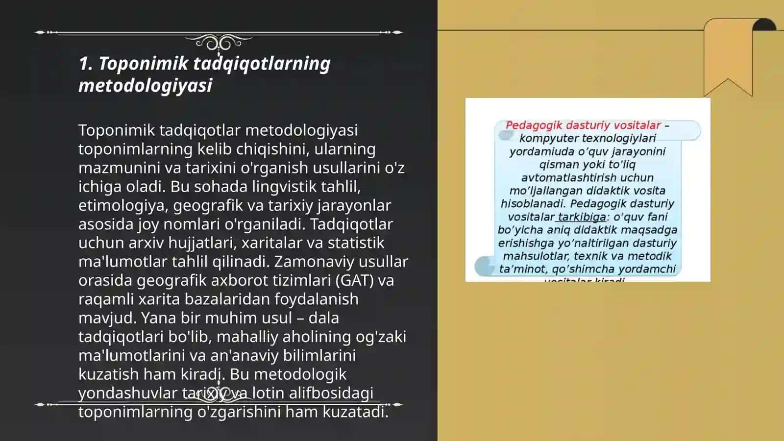 Toponimika fanini órganishning ilmiy va amaliy ahamiyati 3