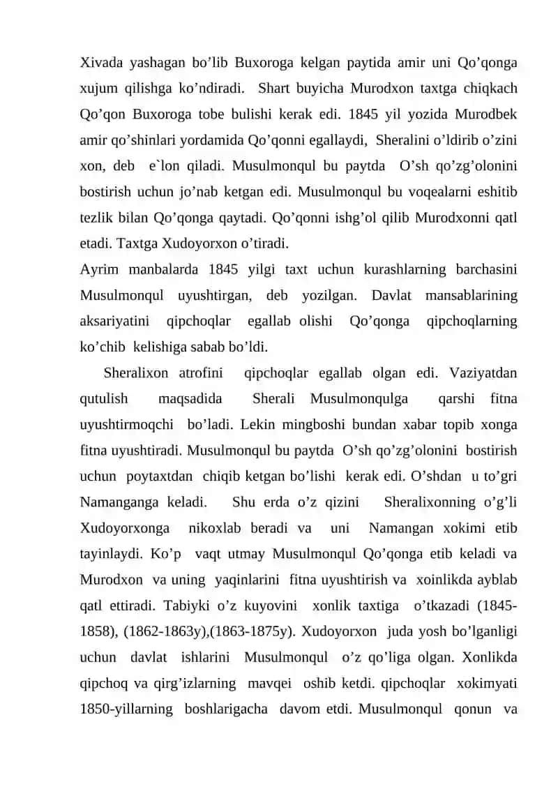 1842-1876  yillarda  Qo’qon  xonligi 3