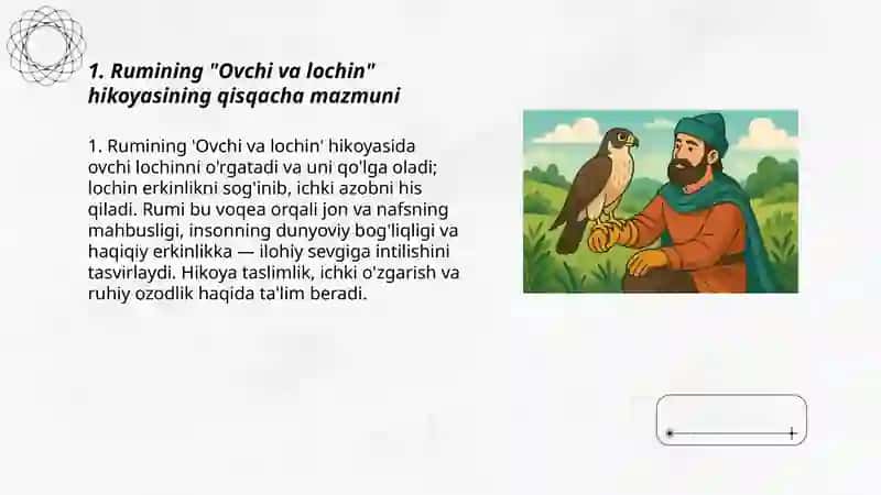Rumining Ovchi va lochin hikoyasi 3