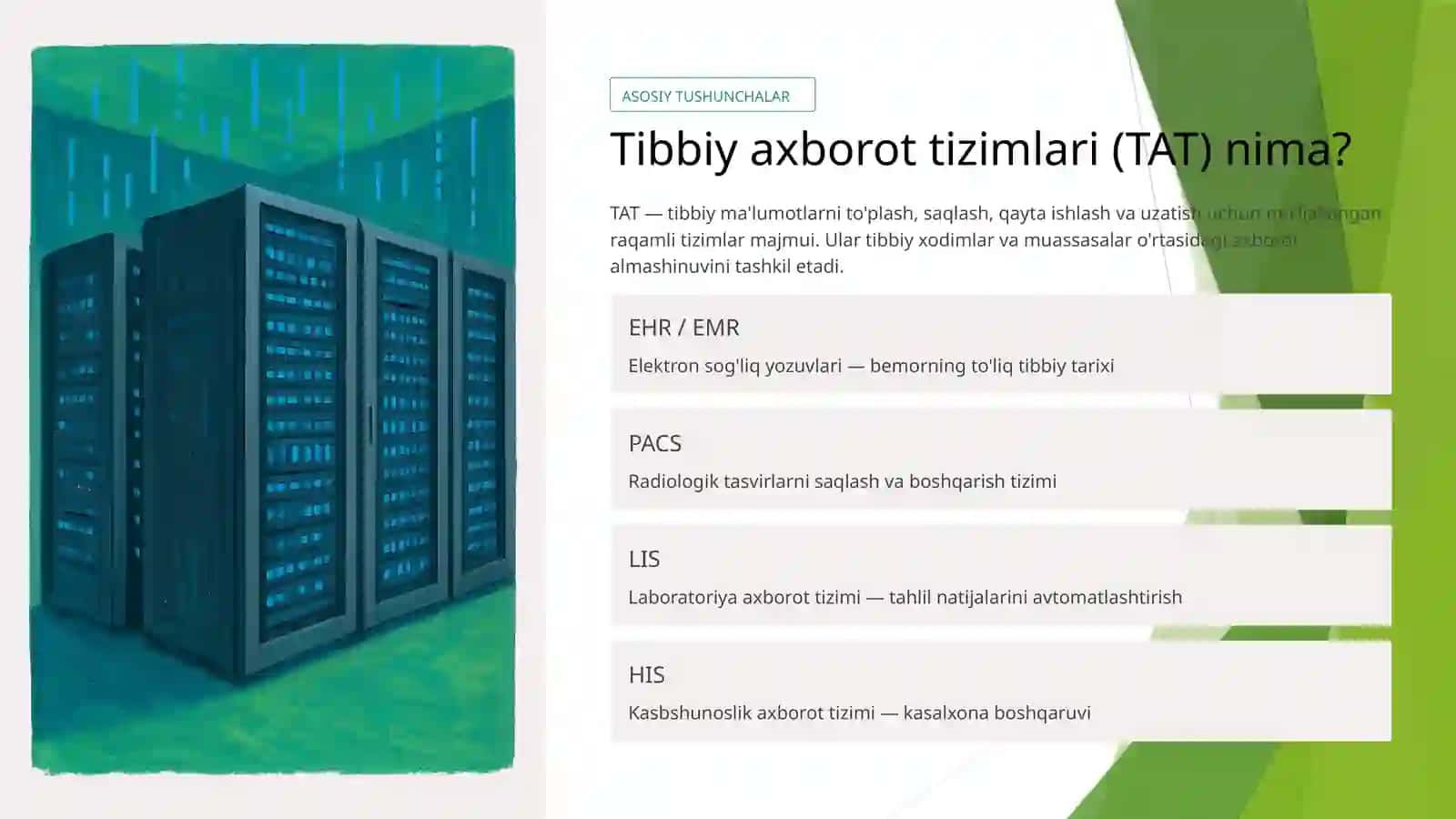 Tibbiy axborot tizimlari va telemeditsina 3