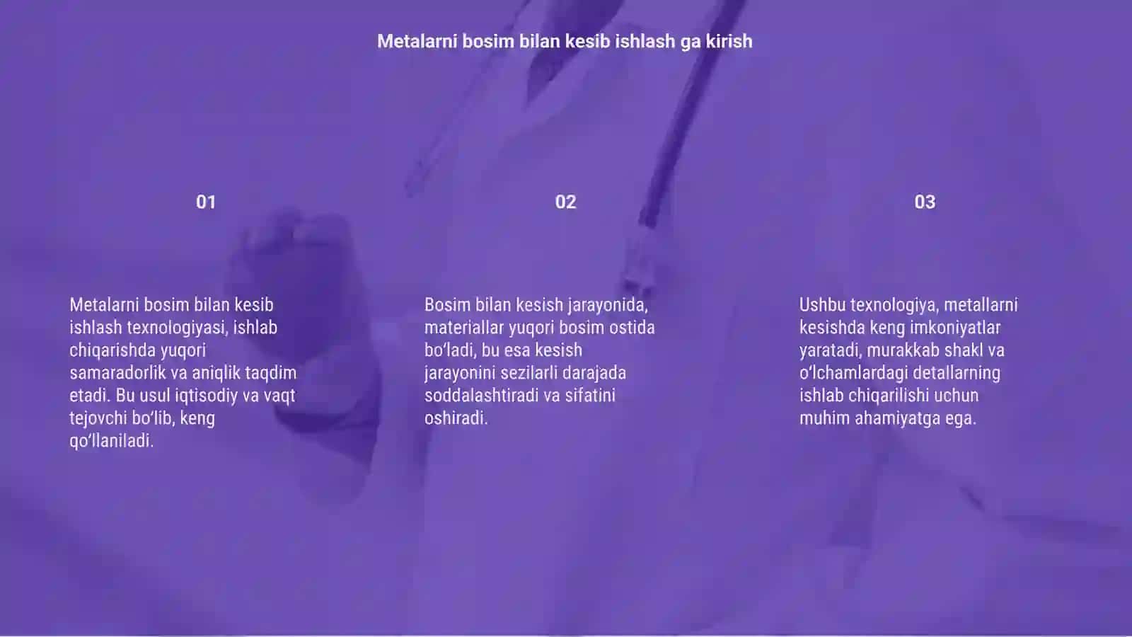 Metalarni bosim bilan kesib ishlash 3