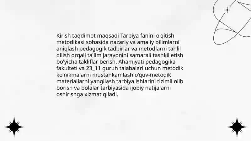 Tarbiya Fanini O'qitish Metodikasi 3