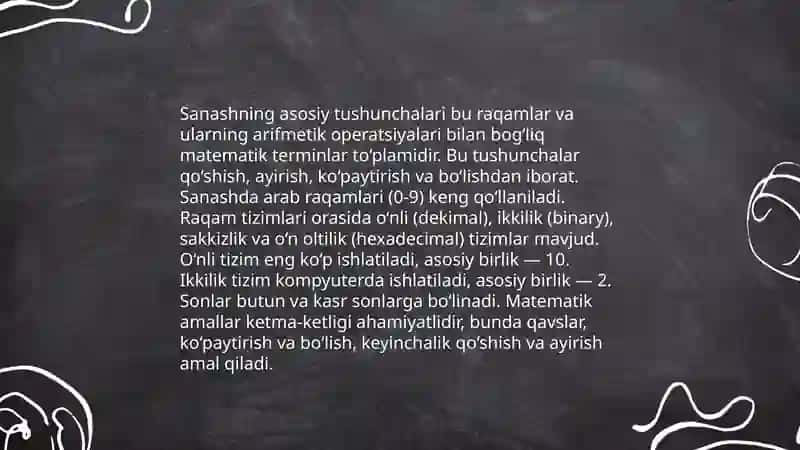 Sanashni oʼrganamiz 3