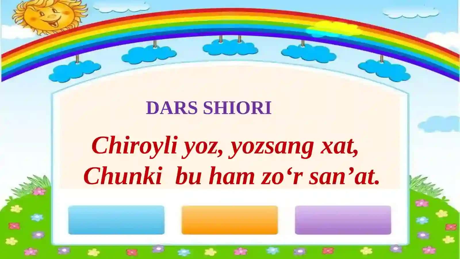 1-sinf Yozuv darsi 3