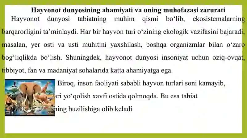 Hayvonot dunyosini muhofaza qilish muamolari 3