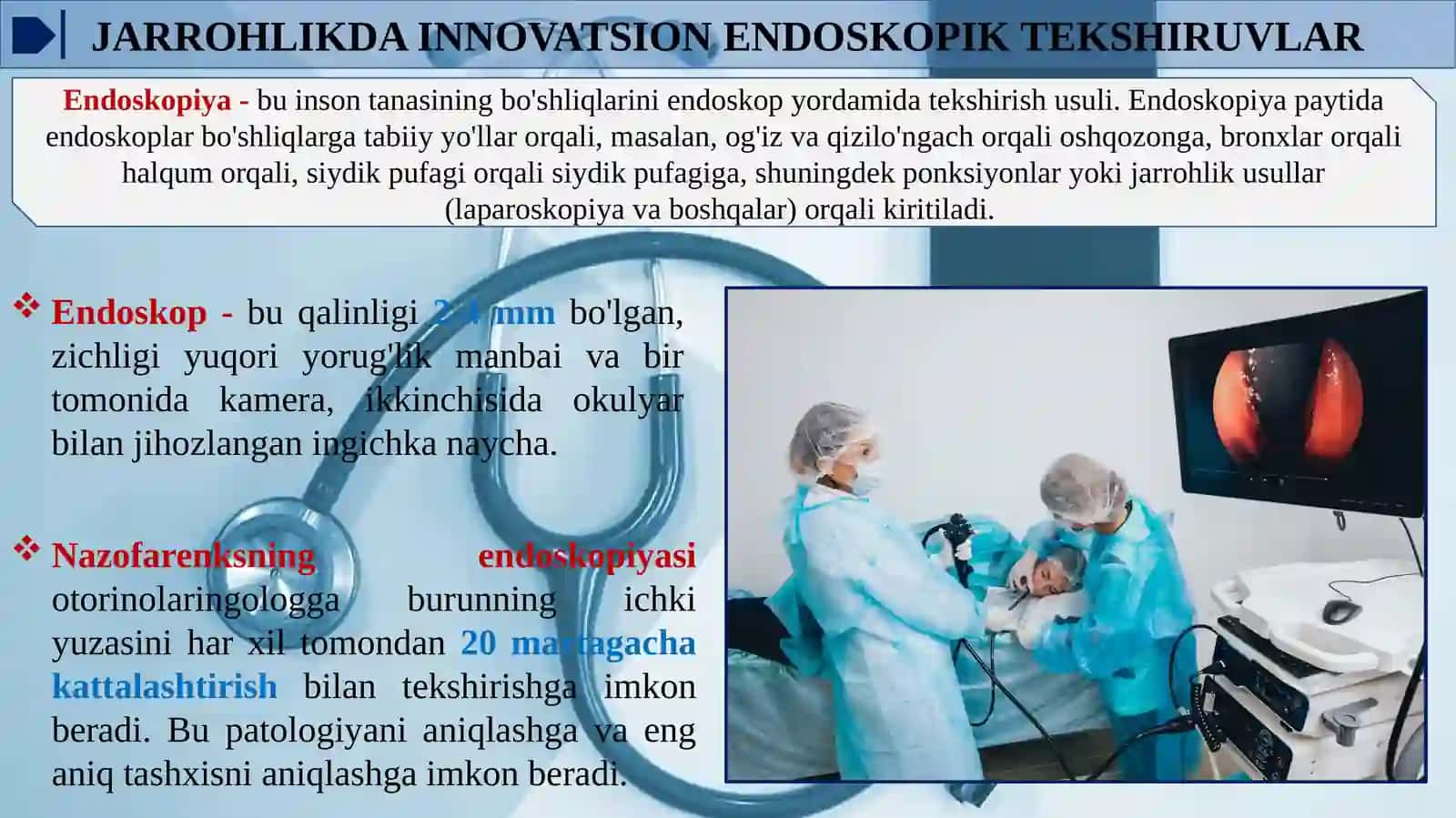 JARROHLIKDA INNOVATSION ENDOSKOPIK TEKSHIRUVLAR 3