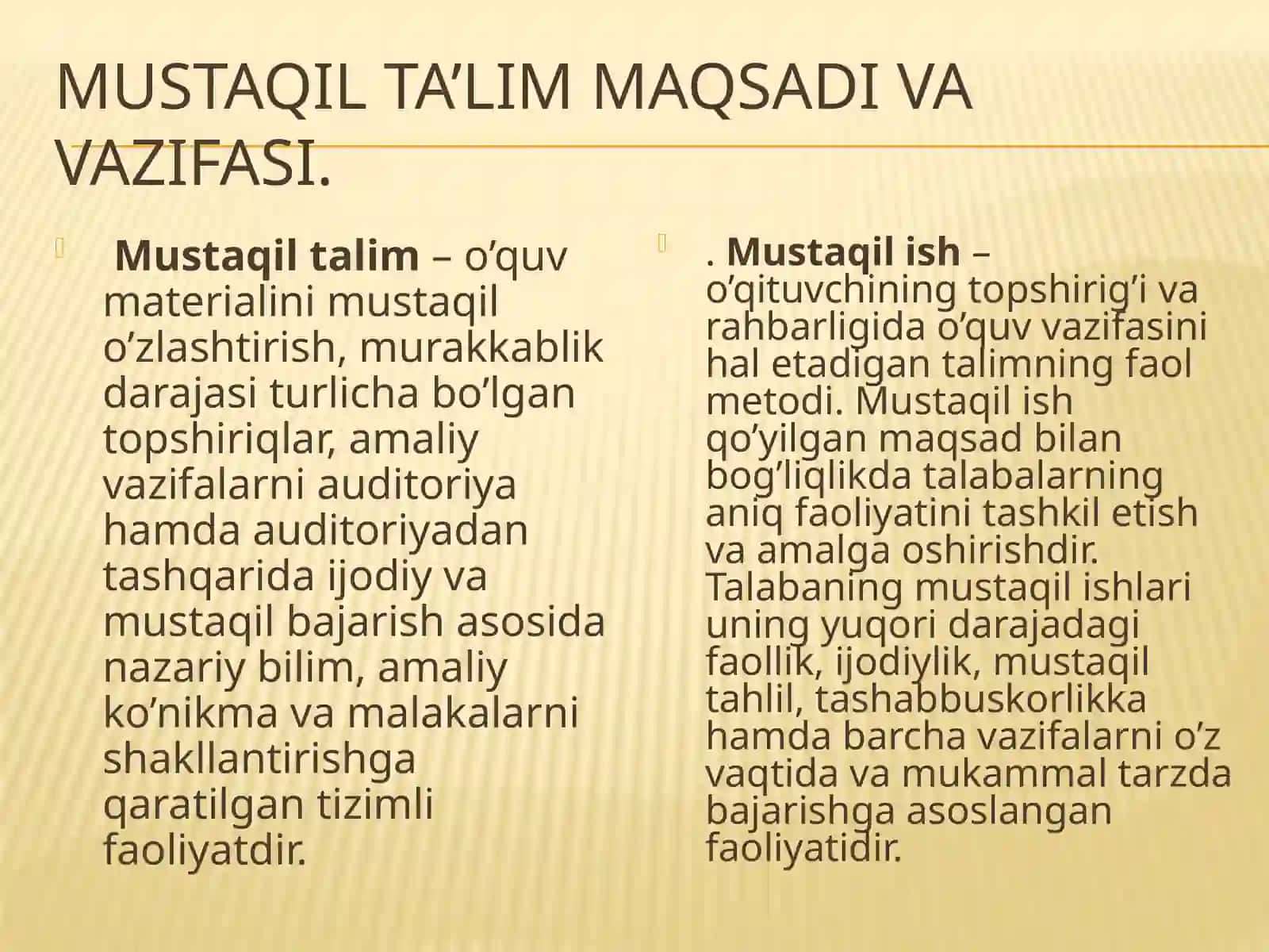 Mustaqil o'quv materiallari tayyorlash 3
