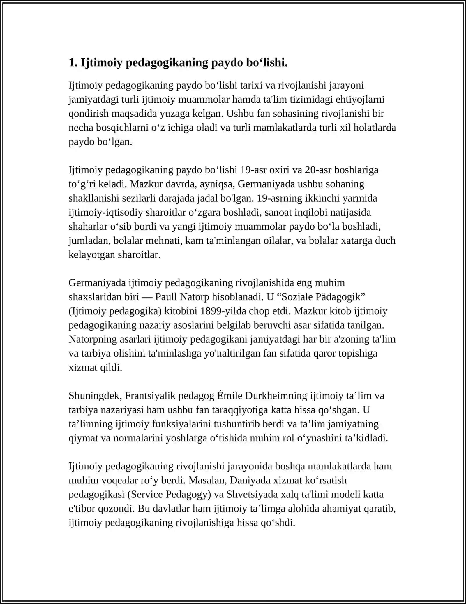 IJTIMOIY PEDAGOGIKANING RIVOJLANISH TARIXI 3