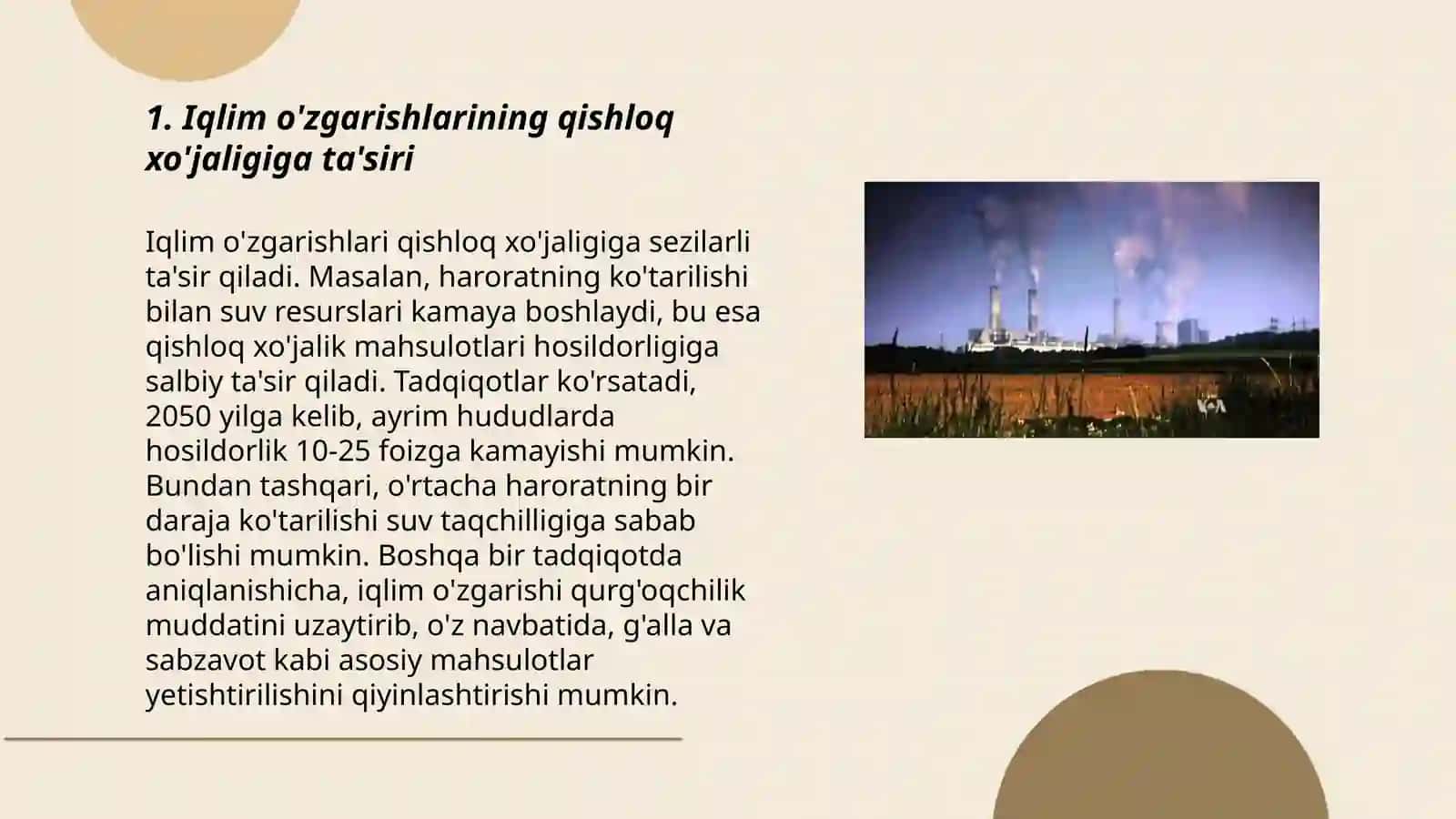 Iqlim o'zgarishlarining jahon bozoriga tasiri 3