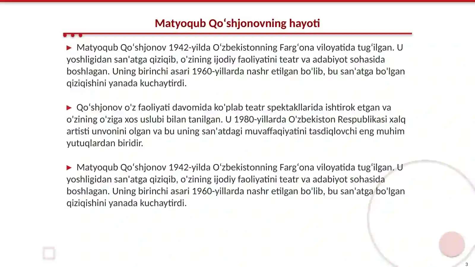 Matyoqub Qoʻshjonov oʻzbekning oʻzligi 3