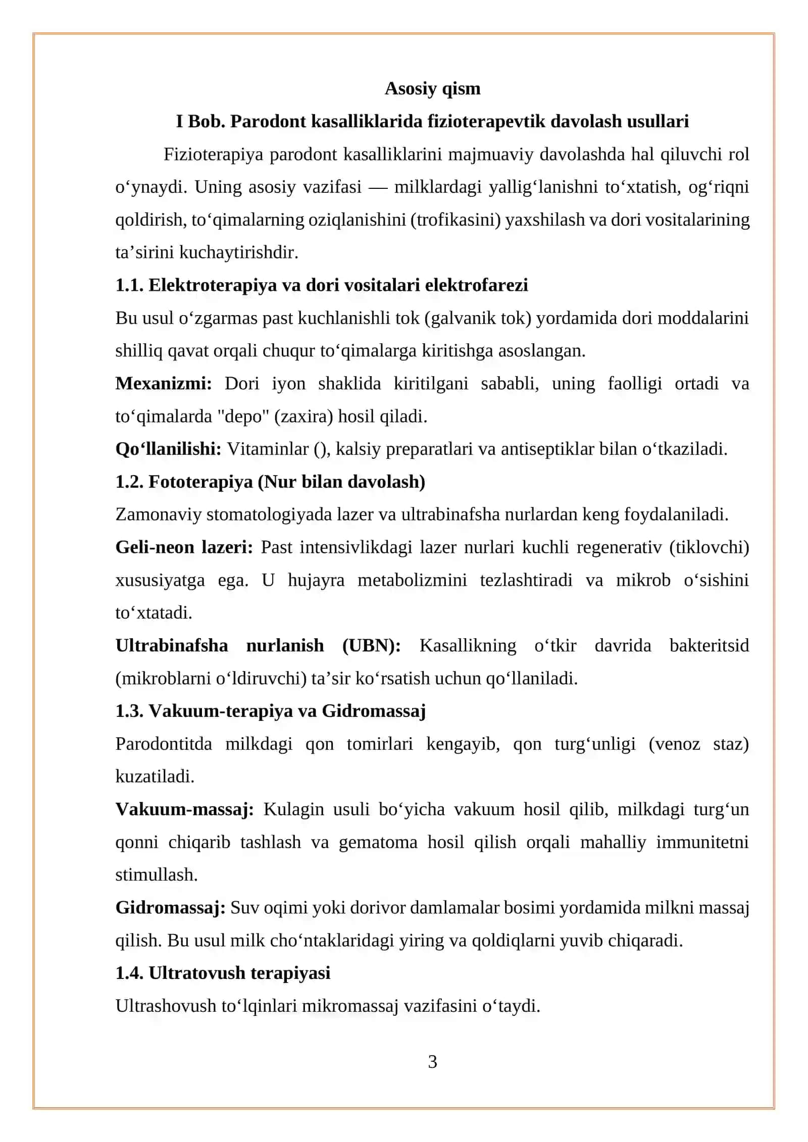 Parodont kasalliklarining fizioterapevtik davolash usullari 3