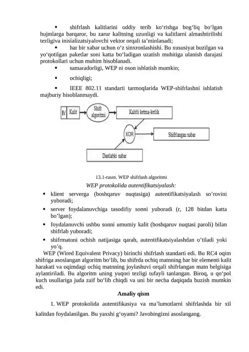 WEP protokolining tahlili 3