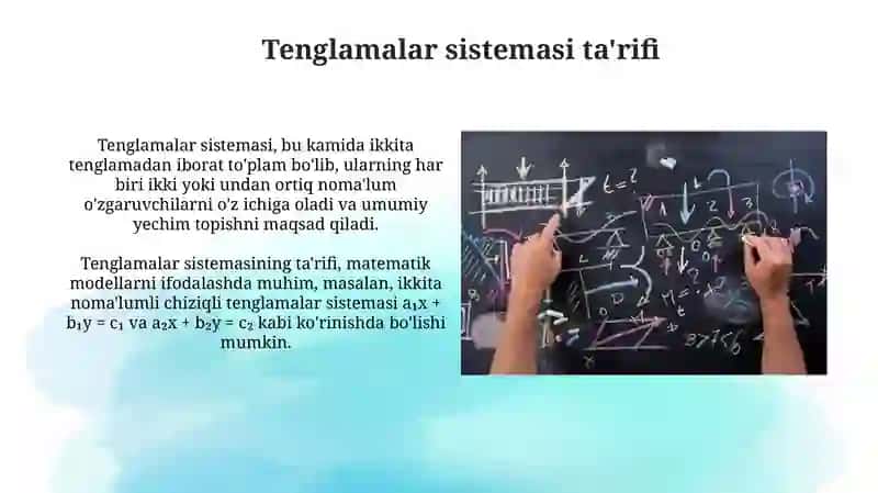 Tenglamalar Sistemasi 3
