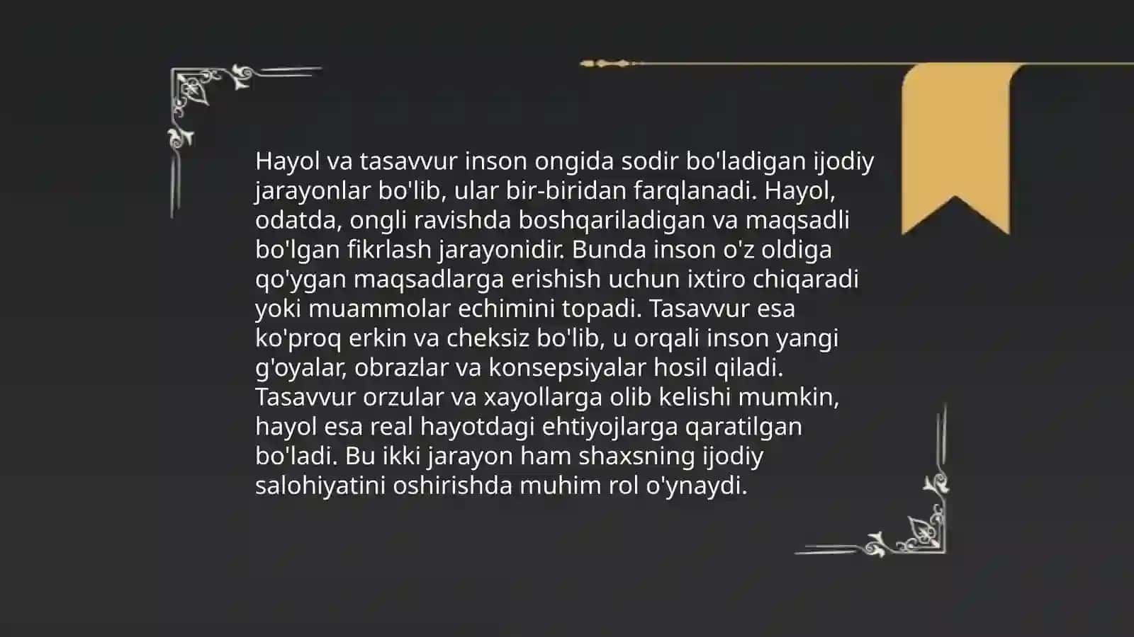 Hayol va tafakkur 3