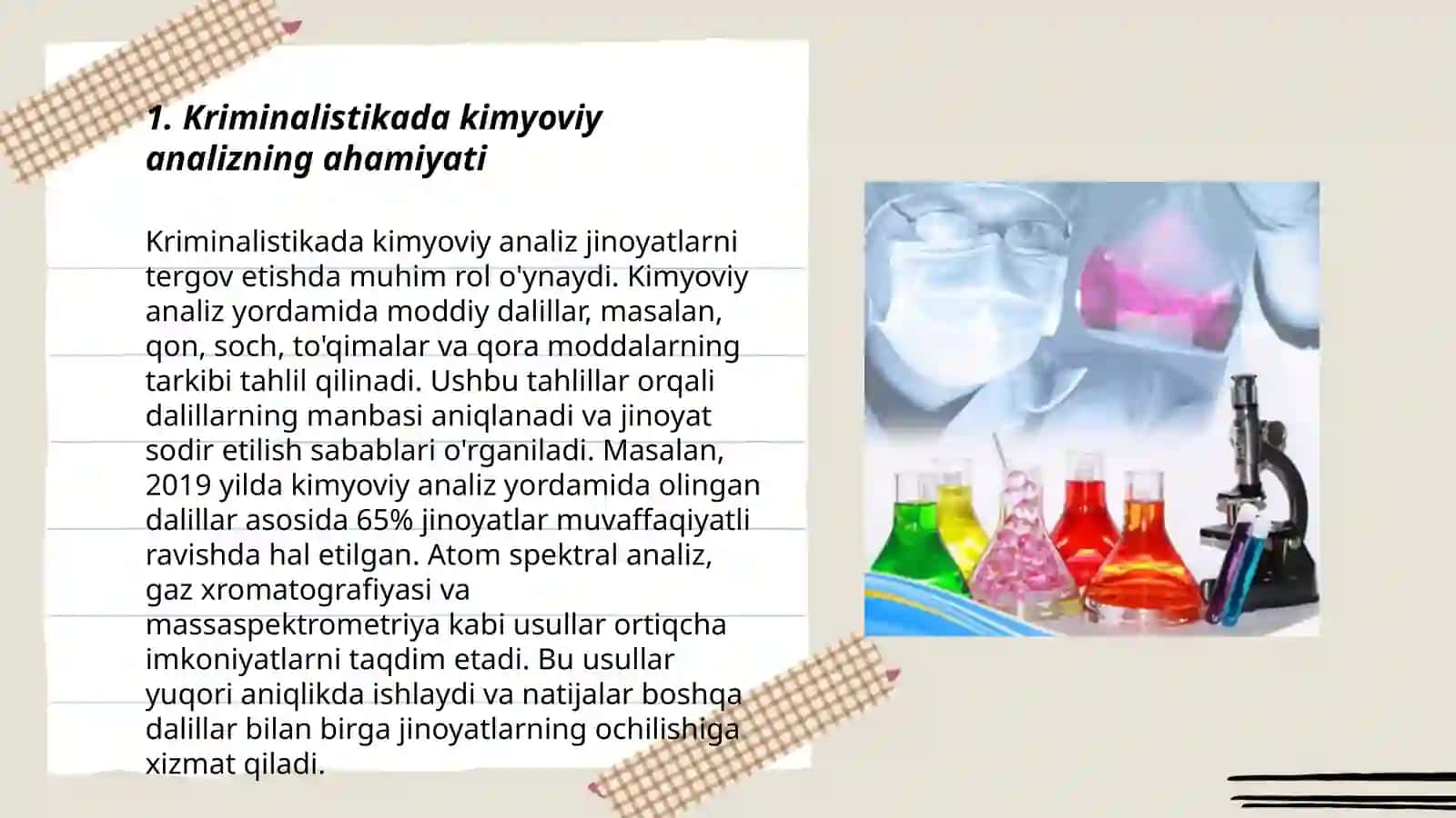 Kriminalistikada kimyoning oʻrni 3