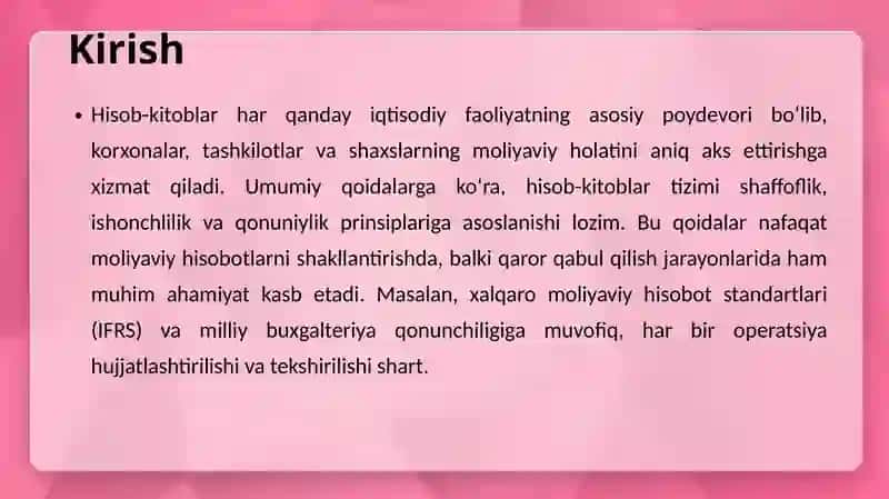 HISOB-KITOBLAR TO‘G‘RISIDA UMUMIY QOIDALAR 3