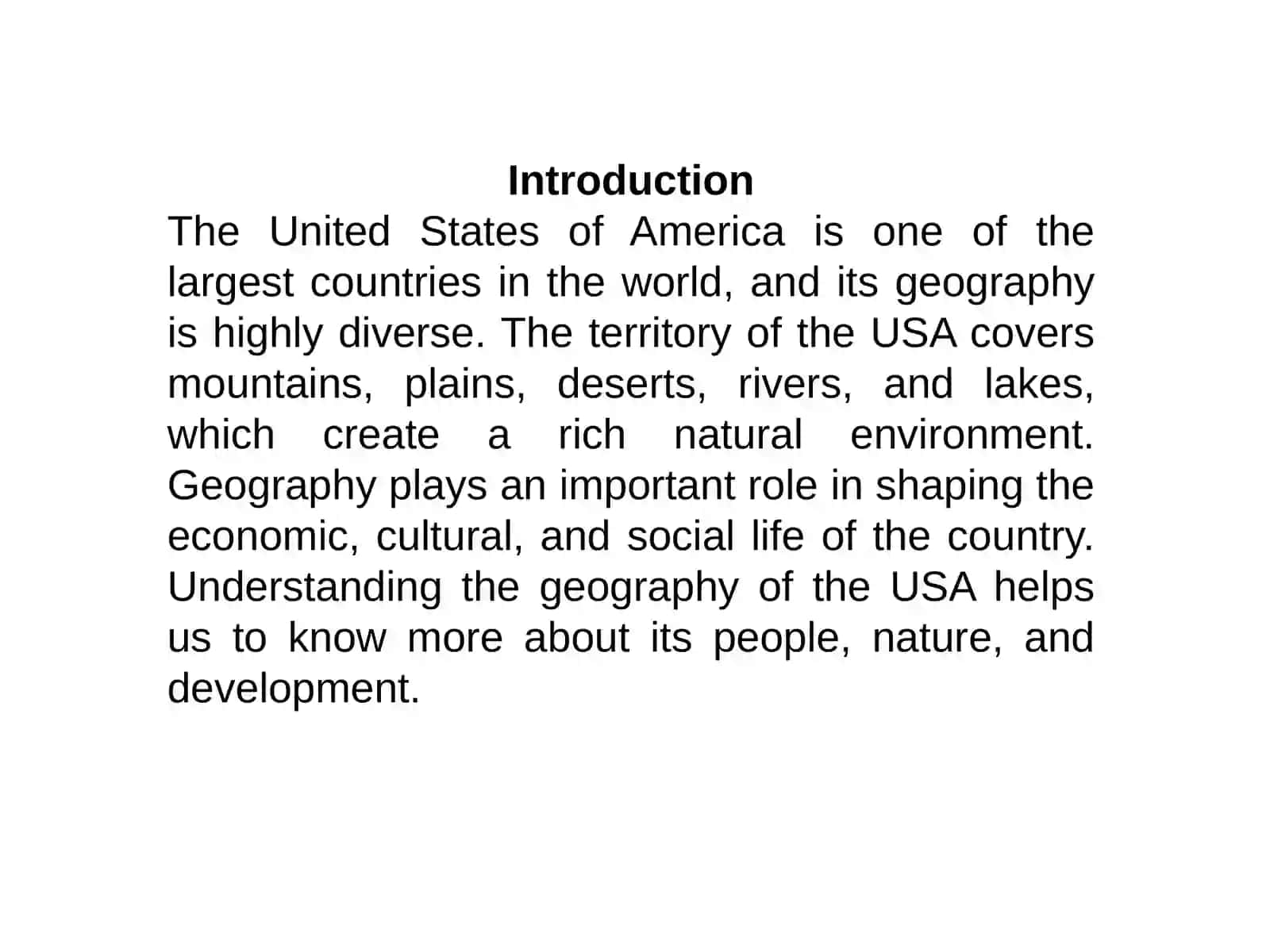 The geography of the USA 3