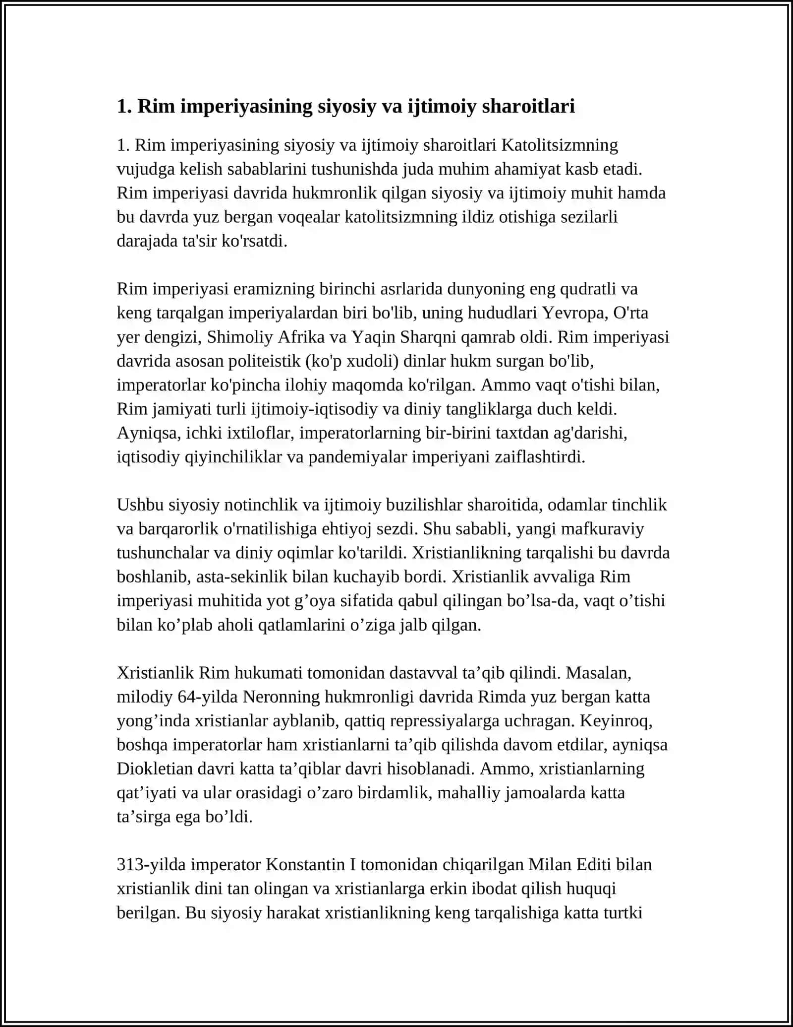 KATOLITSIZMNING VUJUDGA KELISH SABABLARI 3