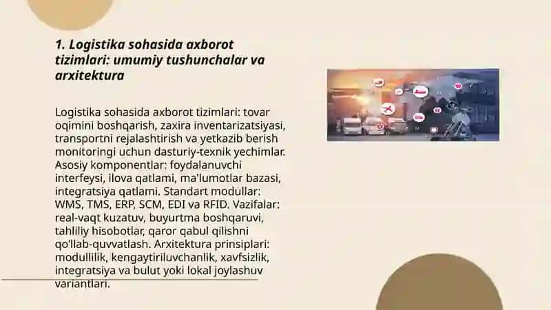 Logistika sohasida axborot tizimlarining qo‘llanilishi 3