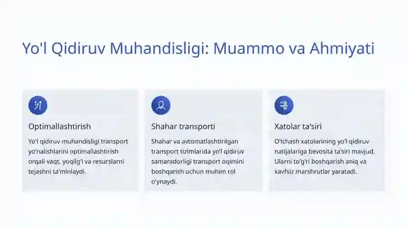 O'lchash Xatolari Nazariyasi va Yo'l Qidiruv Muhandisligi 3
