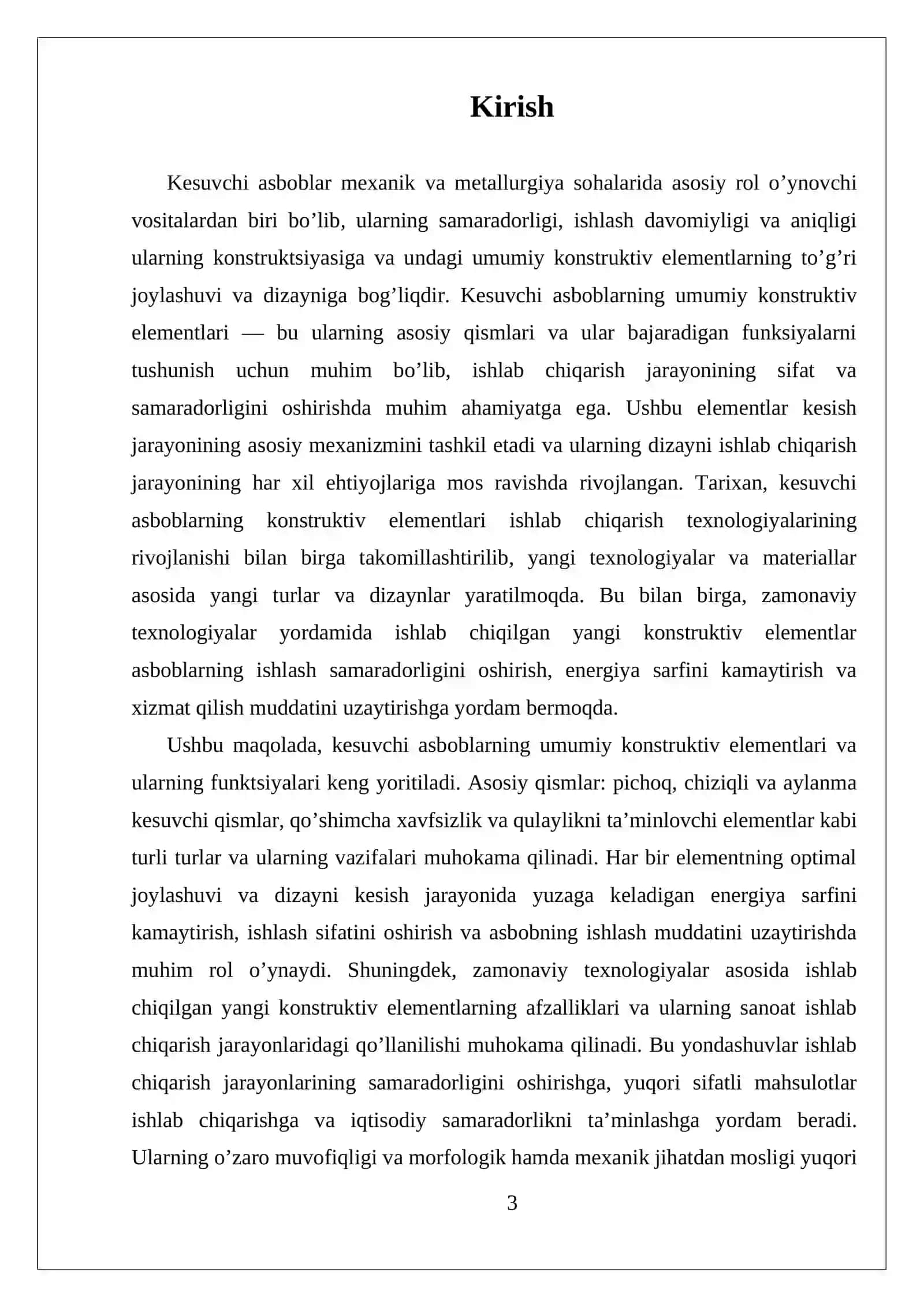 KESUVCHI ASBOBLAMING UMUMIY KONSTRUKTIV ELEMENTIARI 3