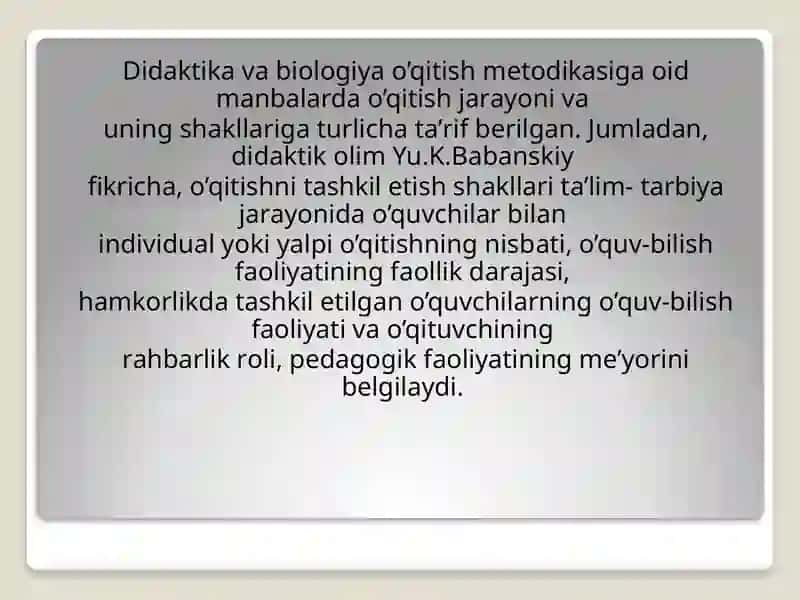 Biologiya O'qitish Usullari 3
