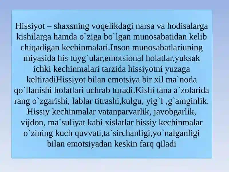 Hissiyot va uning boshqarilishi 3
