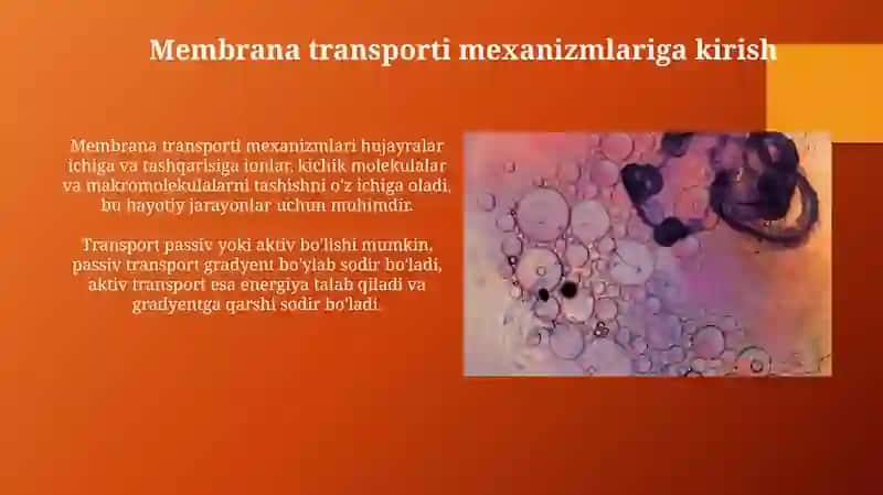 Membrana transporti mexanizmlari 3