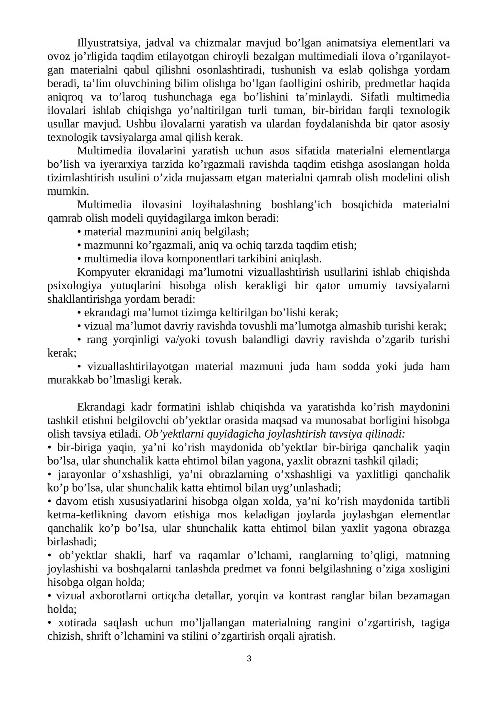 MULTIMEDIANING ASOSIY TUSHUNCHALARI 3