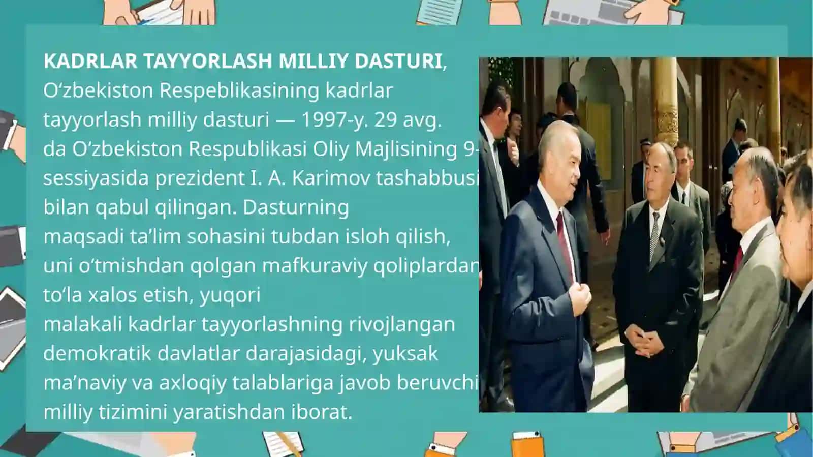Kadrlar tayyorlash va ta’lim sohasini isloh qilish 3