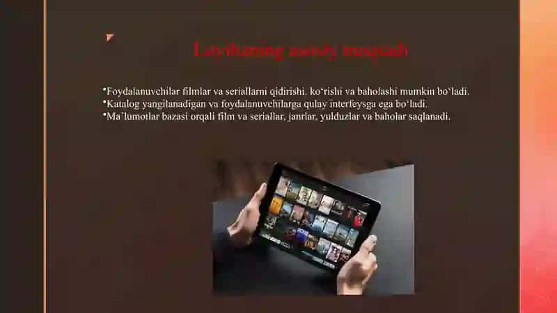 ONLAYN FILMLAR VA SERIALLAR KATALOGI YARATISH 3