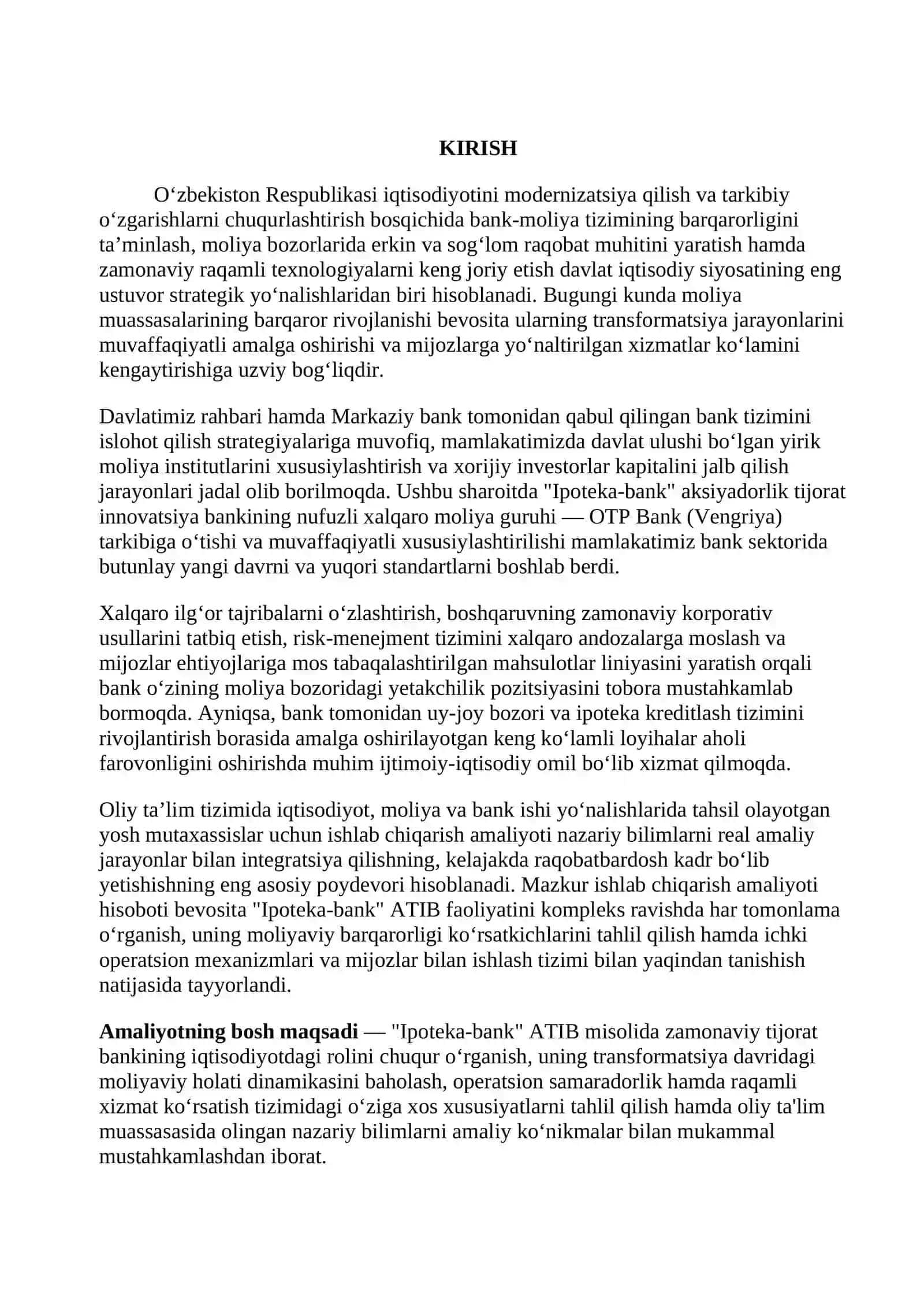 IPOTEKA-BANK  AMALIYOTI HISOBOTI 2026 yil 3